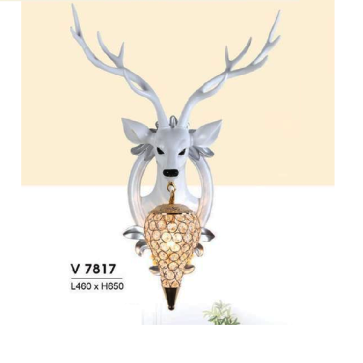 HF - VC 7817: Đèn gắn tường 1 bóng hình đầu hưu - KT: L480mm x H650mm - Đèn chân E27 x 1 bóng