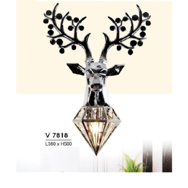 HF - VC 7818: Đèn gắn tường 1 bóng hình đầu hưu - KT: L380mm x H560mm - Đèn chân E27 x 1 bóng