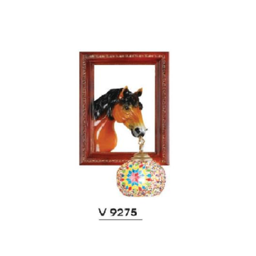 HF - V 9275: Đèn gắn tường 1 bóng hình đầu ngựa - KT: L280mm x H400mm - Đèn chân E27 x 1 bóng