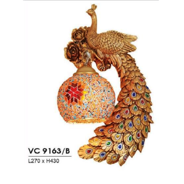 HF - VC  9163/B: Đèn gắn tường 1 bóng, hình Chim Phụng - KT: L270mm x  H430mm - Đèn  E27 x 1 bóng