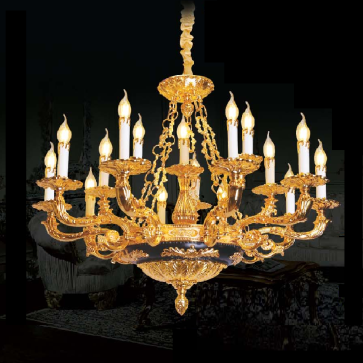 VE - CN - 7309/10+5+1: Đèn chùm nến 16 tay - KT: Ø850mm H700mm - Đèn E14 x 16 bóng