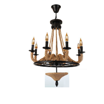 VE - T8668/8: Đèn chùm thả Cafe 8 tay - KT: Ø600mm x H800mm - Bóng đèn E14 x 8 bóng