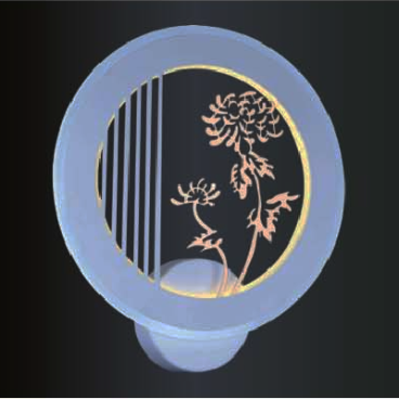 VE - V -  87143: Đèn gắn tường LED - KT: L270mm x H290mm - Đèn LED ánh sáng đổi 3 màu