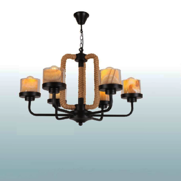 VE -T8789/6: Đèn chùm thả Cafe 6 tay - KT: Ø550mm x H700mm - Bóng đèn E27 x 6 bóng