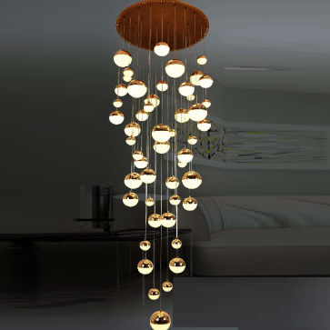 VE -  T- 9339/41:  Đèn thả chao quả bi LED - KT: Ø850mm x H3500mm - Đèn LED đổi 3 màu