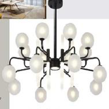 VE - T- 1308/23: Chùm bi LED G9 5W*19 bóng, KT: Ø950mm*H750mm