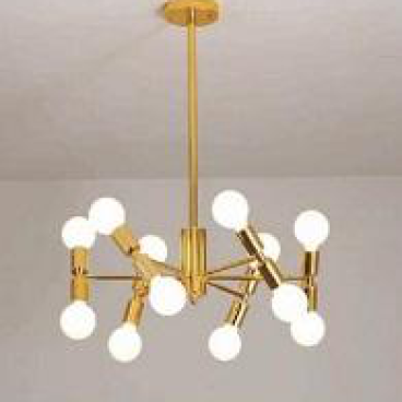 VE - T - 3002/12 vàng: Đèn chùm 12 bóng , KT: Ø650mm*H850mm, đèn chân E27*12 bóng tính riêng