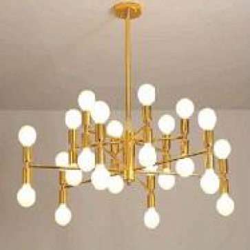 VE - T - 3002/24 vàng: Chùm 24 bóng , KT: Ø1000mm*H850mm, Đèn E27*24 bóng tính riêng