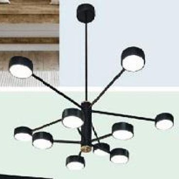 VE - T - 5168/5+5: Chùm LED 10 bóng đổi 3 màu, KT: Ø900mm*H450mm