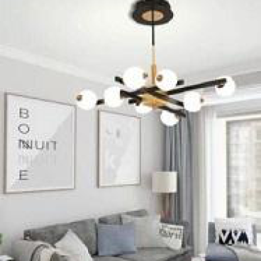 VE - T 7718/8: Chùm LED đổi 3 màu 8 bóng, KT: Ø680mm*H400mm