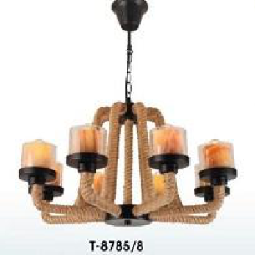VE - T 8785/8: Đèn chùm 8 bóng , KT: Ø 550mm*H700mm - Đèn E27*8 bóng tính riêng