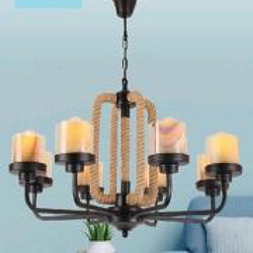 VE - T 8789/8: Đèn chùm 8 bóng , KT: Ø 550mm*H700mm - Đèn E27*8 bóng tính riêng