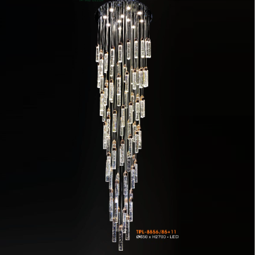VE - TPL - 8856/85+11:  Đèn thả dây  LED - KT: Ø650mm x H2700mm  - Đèn LED