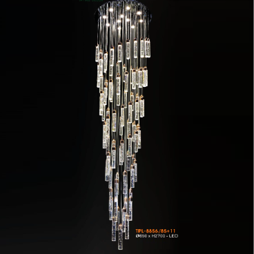 VE - TPL - 8856/85+11:  Đèn thả dây  LED - KT: Ø650mm x H2700mm  - Đèn LED