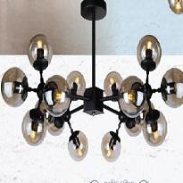 VE -T-9283/16: Đèn chùm bi trà 16 bóng, KT: L1500mm, bóng E27*16 bóng tính riêng