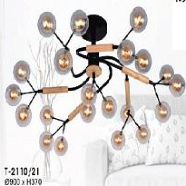 VE - T2110/21: Chùm bi LED G4*3W*21 bóng, KT: Ø900mm*H370mm