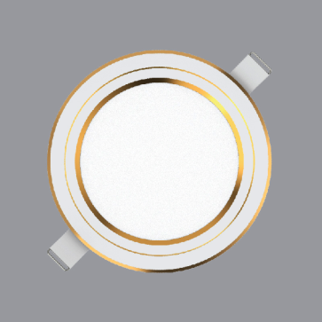 Đèn LED âm trần viền vàng 12W