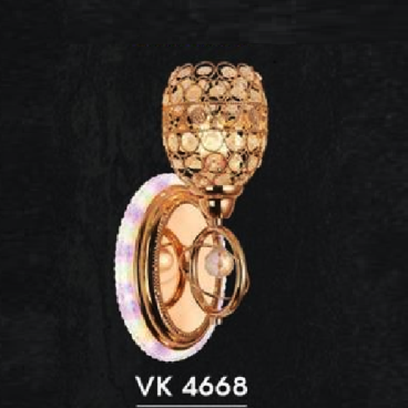 HF - VK 4668: Đèn gắn tường đơn, đế đèn có LED - KT: L110mm x H260mm x 120mm  - Bóng đèn E27 x 1 + LED 10W