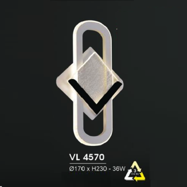 HF - VL 4570: Đèn gắn tường LED - KT: Ø170mm x H230mm - Đèn  LED 36W ánh sáng đổi 3 màu