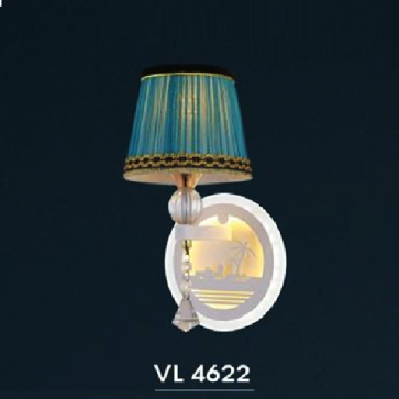 HF - VL 4622: Đèn gắn tường, đế đèn LED  - KT: Ø160mm x H300mm - Đèn LED 12W ánh sáng vàng + E27 x 1