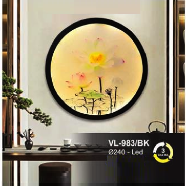 AN - VL - 983/BK : Đèn gắn tường LED - KT: Ø240mm - Đèn LED ánh sáng đổi 3 màu