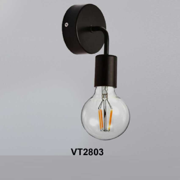35 - VT2803: Đèn gắn tường 1 bóng - KT: Ø100mm x H150mm - Bóng đèn chân E27 x 1 bóng