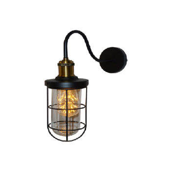 35 - VT15: Đèn gắn tường 1 bóng - KT: Ø120mm x H240mm - Bóng đèn chân E27 x 1 bóng