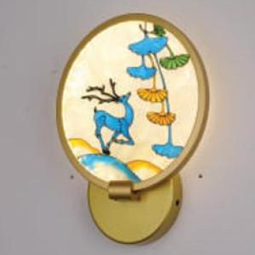 We- V. 1036/1: Vách LED  ÁS vàng - KT: Ø170mm