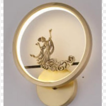 We-V.1029/1 đồng: Vách LED ÁS vàng - KT: Ø200*W180mm