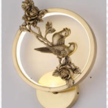 We- V1031/1 đồng : Vách LED ÁS vàng - KT: Ø260*W80