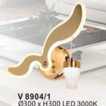 We-V.8904/1: Vách LED ánh sáng vàng - KT: Ø300*H300mm