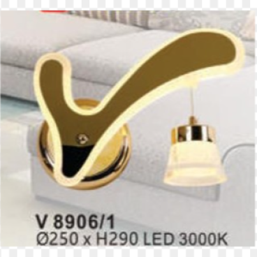 We-V.8906/1: Vách LED ánh sáng vàng - KT: Ø180*H300mm