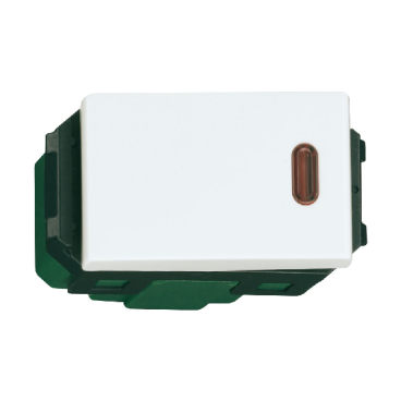 WEG5141SW: Công tắc B, 1 chiều, có đèn báo khi ON, 250VAC - 6A