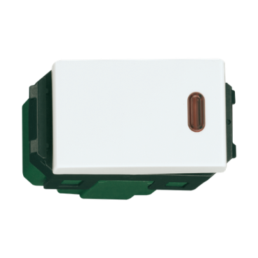 WEG5141SW - Contac B, 1 chiều, có đèn báo, 250VAC-6A