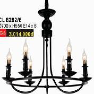 Well - C 8282/6: Đèn chùm 6 tay, KT: Ø 700mm *H550mm