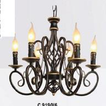 Well - C9190/6: Đèn chùm 6 tay, KT: Ø650*H450mm