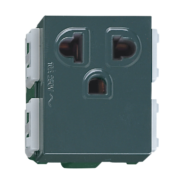 WEV1181‑7H: Ổ cắm đơn có màn che và dây nối đất, 250VAC - 16A