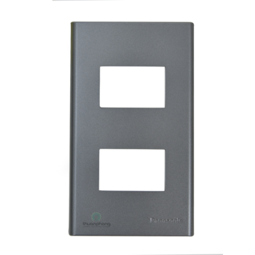 WEV68020MH - mặt dùng 2 thiết bị- xám ánh kim