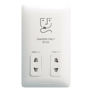 WSBC9120SW‑VN: Ổ cắm chuyển dùng cho máy cạo râu  vào 220VAC ra 110VAC hoặc 220VAC