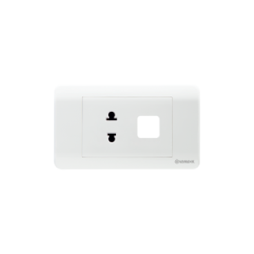 ZLSU/X - ổ cắn đơn 2 chấu 16A& Mặt 1 lổ 