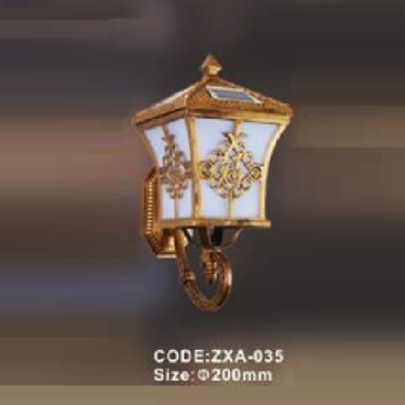 CODE: ZXA - 035: Đèn gắn tường ngoài trời NLMT - KT: Ø200mm - Đèn LED